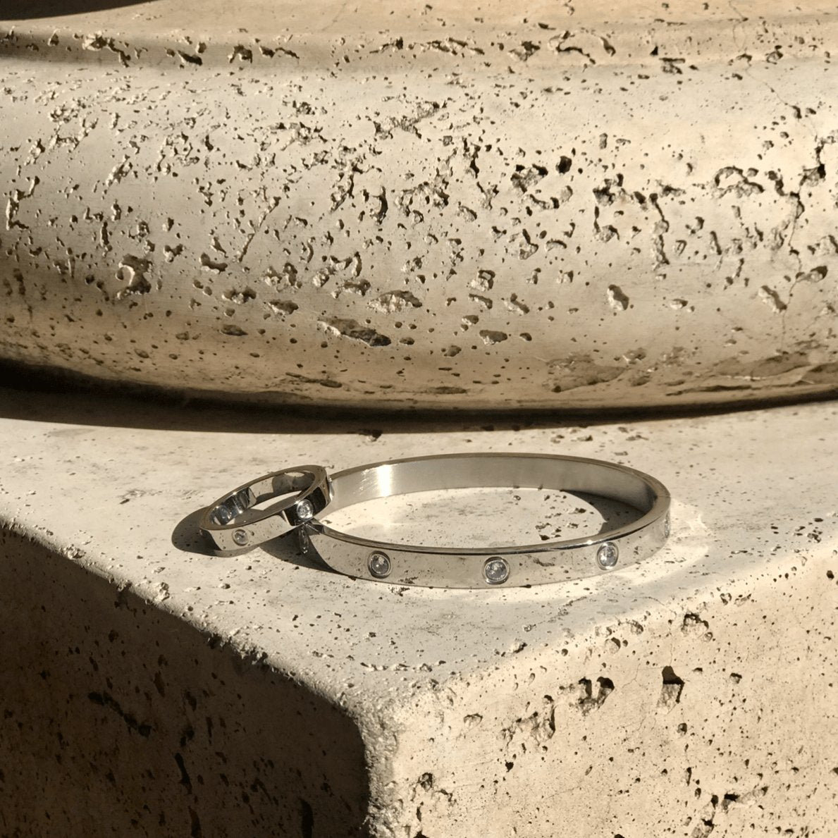 dainty rings silver bracelet set screw bracelet ring