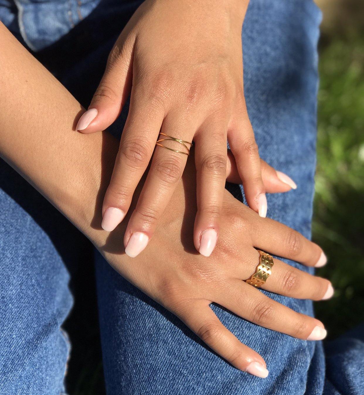 Womens Dainty Gold Worwear Jewelry rings