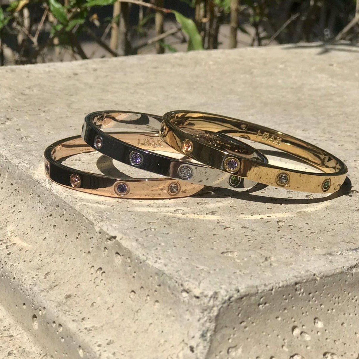 infinity gauntlet bracelet in rose gold and silver
