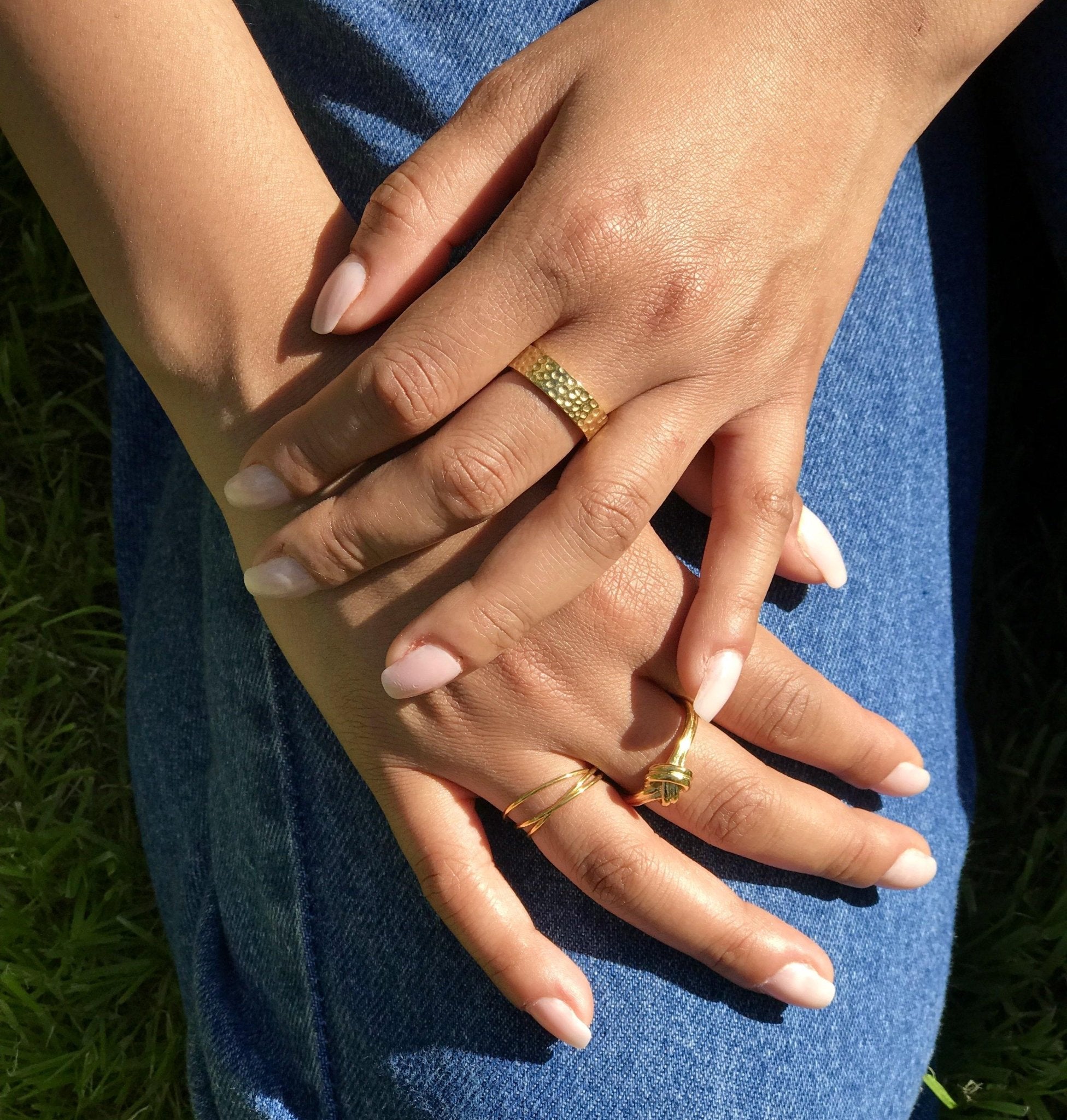 Artistic ring unique womens stacking ring 1 oak jewelry