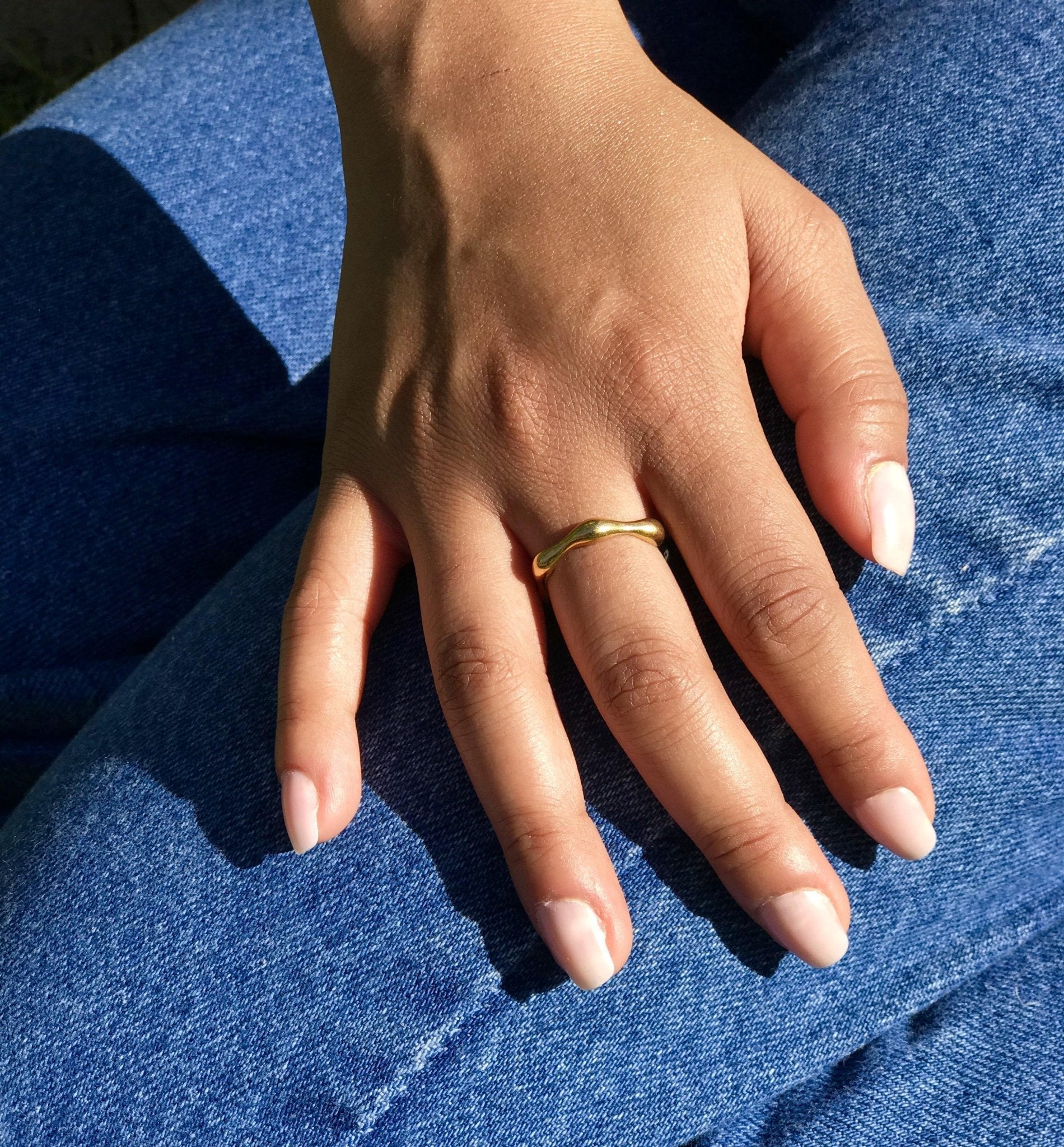Women's Gold Coachella Desert Stacking Ring Set of 3 - 1 Øak