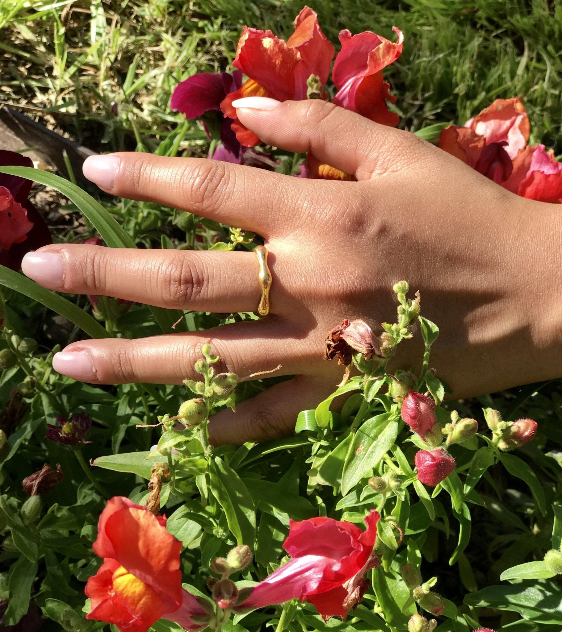 Women's Gold Coachella Desert Stacking Ring Set of 3 - 1 Øak