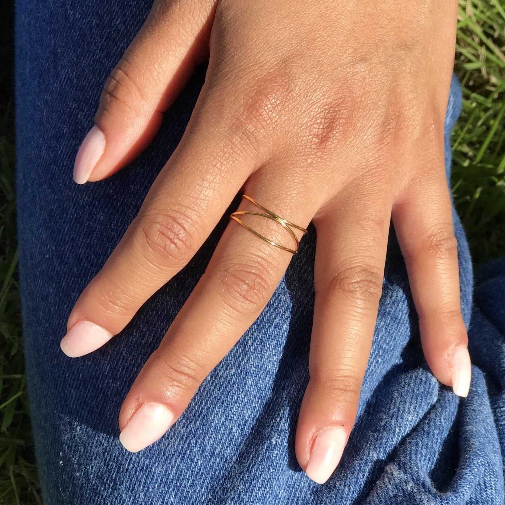 18k Gold Wrap Stacking Ring 1 Øak Jewelry