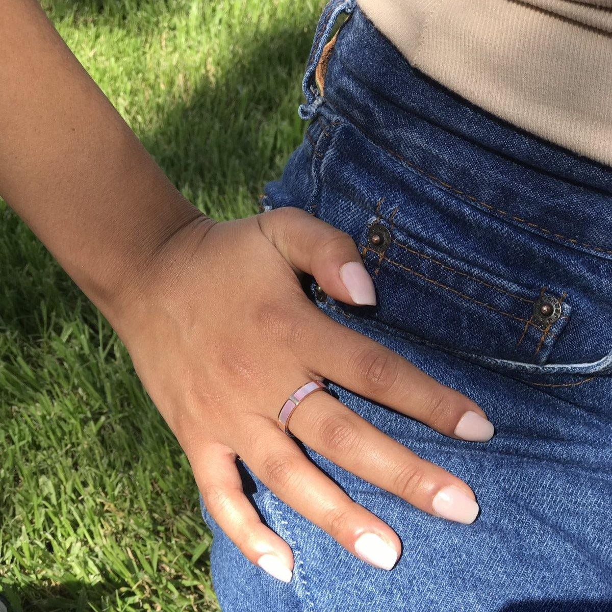 1 oak jewelry aesthetic rings dainty everyday rings