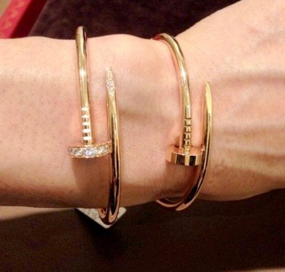 18k Gold Cuff Nail Bracelet Bangle - 100% Exclusive - 1 Øak Jewelry
