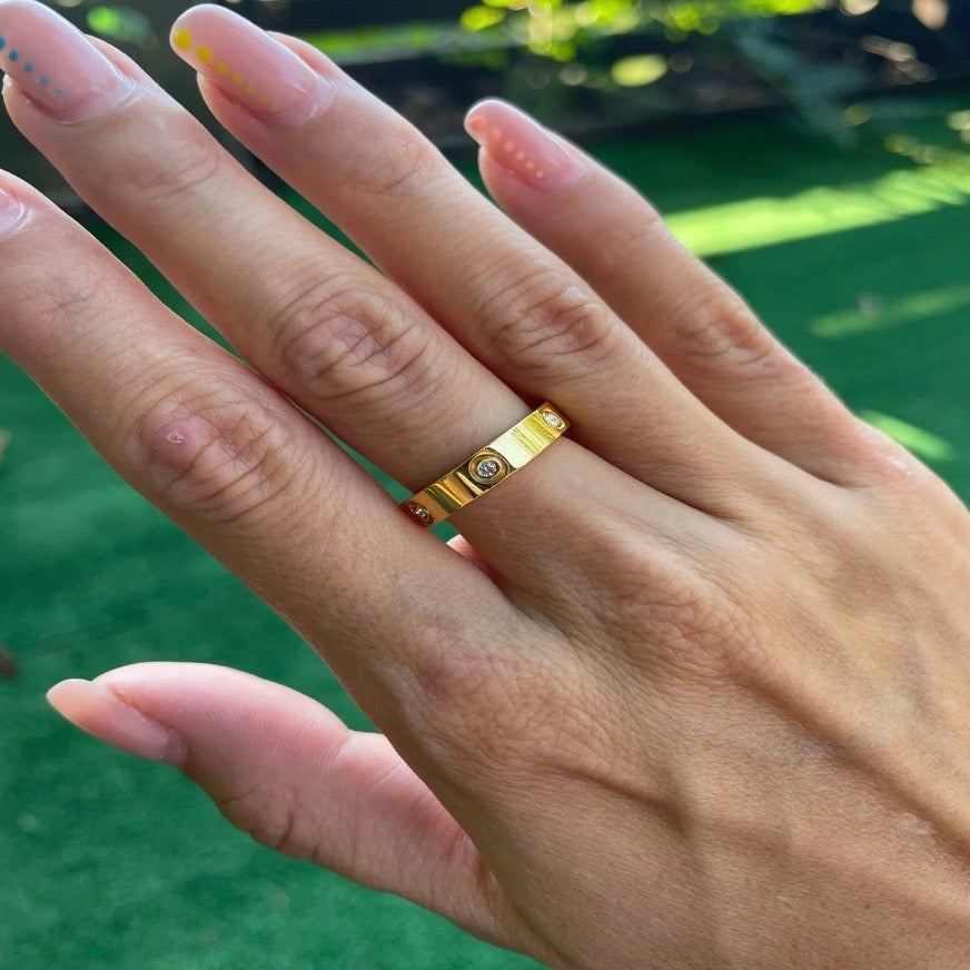 gold rings with stones gold filled rings