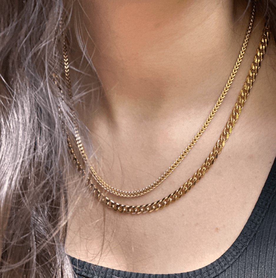 Wheat chain necklace womens franco chain