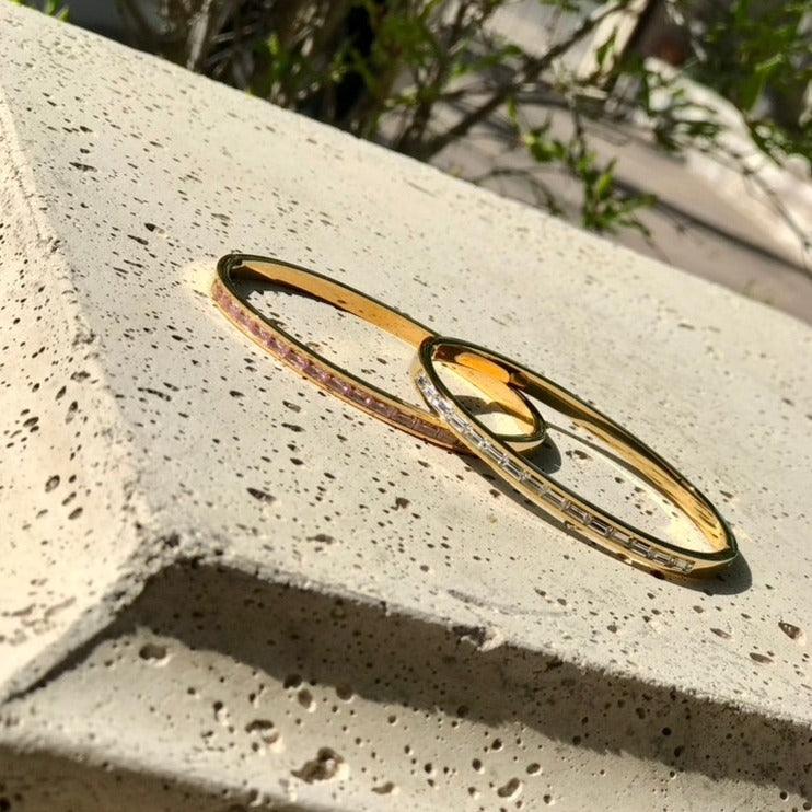 Dainty Thin gold Bangles 1 oak jewelry
