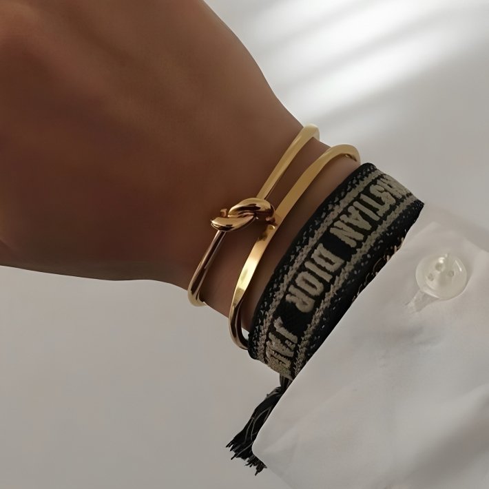 Knotted Bracelet Womans Dainty Bracelet Bangle
