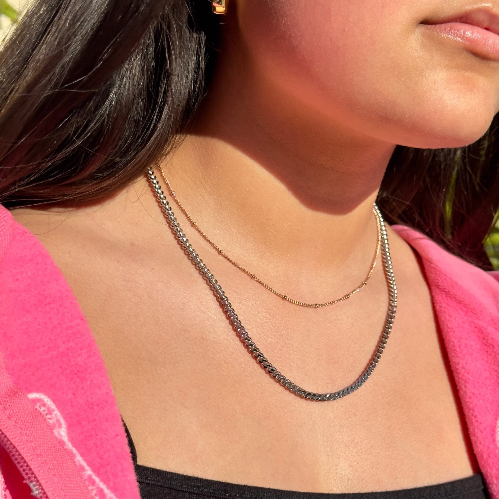 Collar de cadena de trigo para mujer