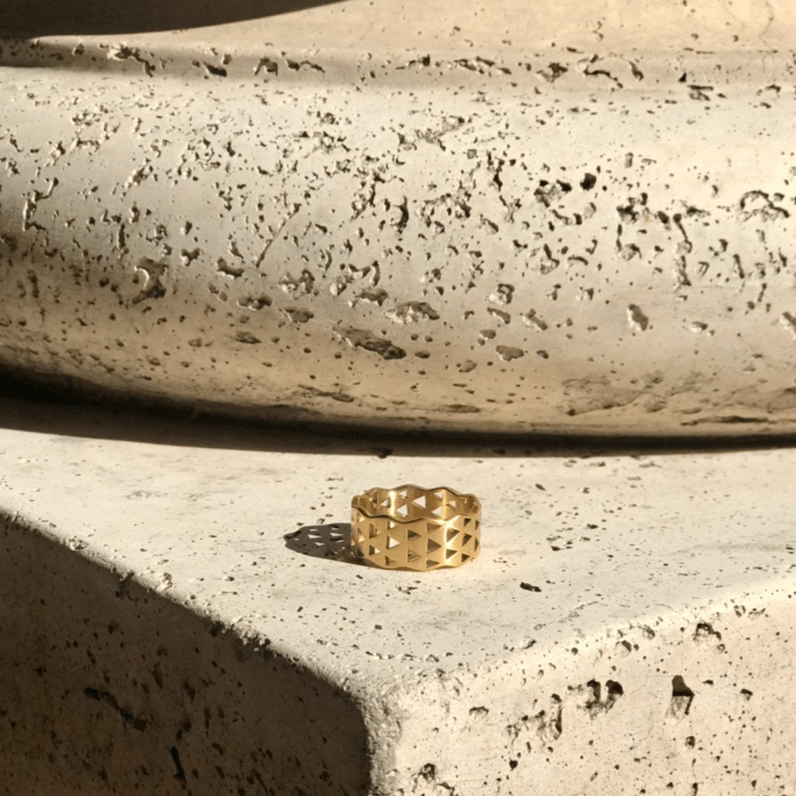 wide band gold ring - 1 Øak jewelry