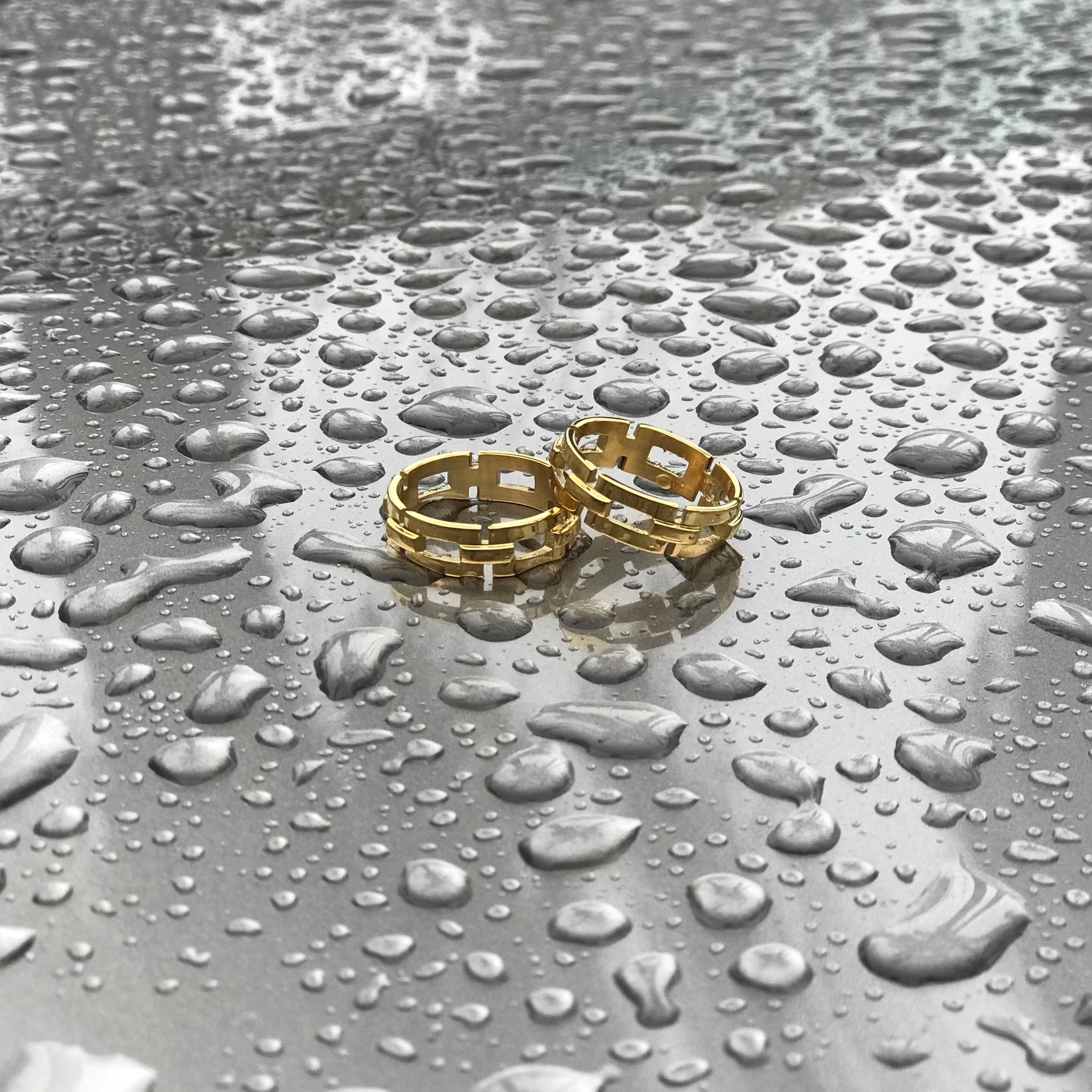 Gold H Ring For Women