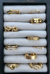 Womens Gold Everyday Workwear Rings