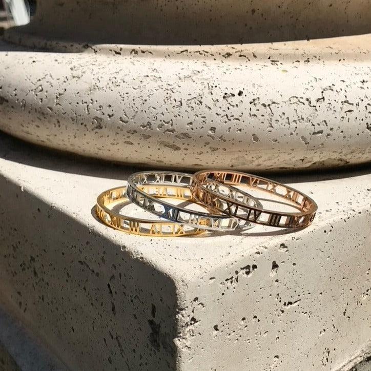 Set of 3 Golden Atlas bracelets