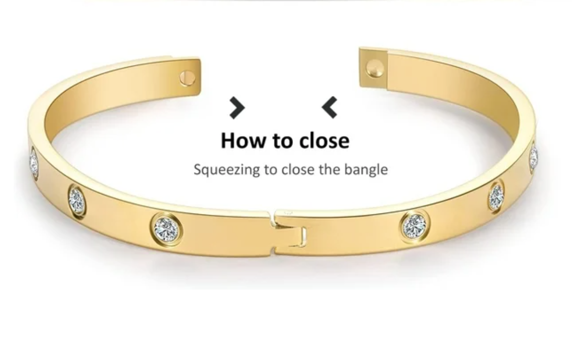 How to open a hinged latch bracelet