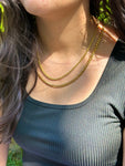 Womens Spiga Chain & Cuban Chain Necklace / 18 inch