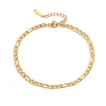Womens Gold Figaro Anklet