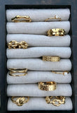 aesthetic rings - gold stacking rings 1 oak jewelry