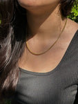 Womens 18 inch gold chain necklace wheat chain necklace