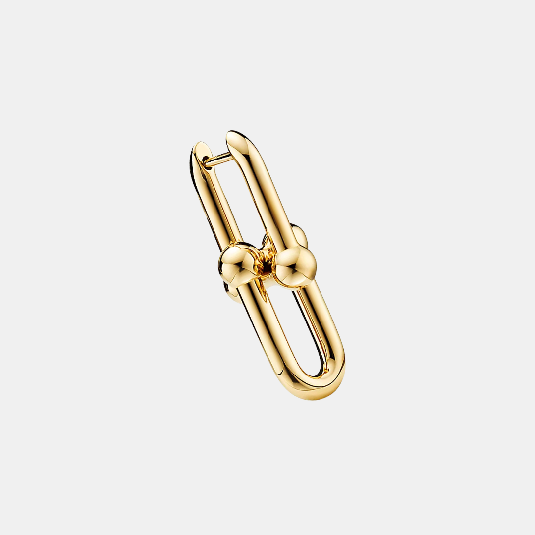 Bold Intertwined Double U Link Earrings