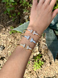 Bracelets For Small Wrists - Small Diamond T Bracelets Set of 3 In All 3 Golds