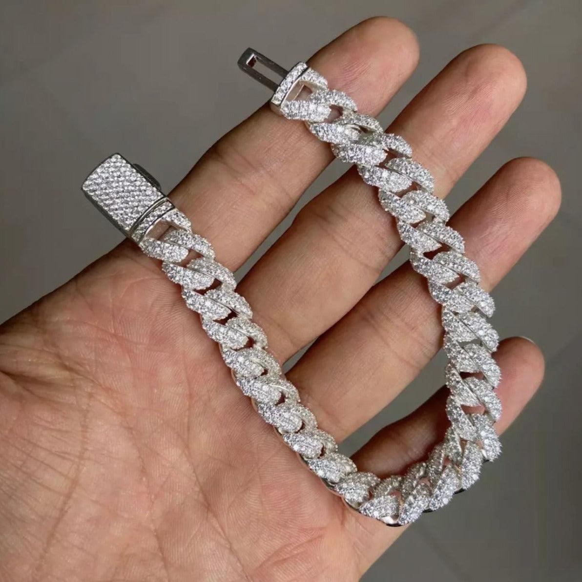 2020 Gold Silver Bracelets Jewelry Diamond Iced Out Miami Cuban Link Chain Bracelet  Mens Hip Hop Jewelry195G From Uxkst, $18.71 | DHgate.Com