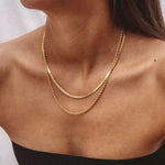 Rope Chain + Snake Chain Duo Set Silver / Gold - 1 Øak