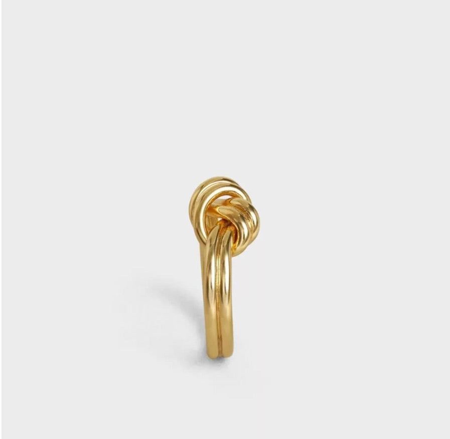Dainty Gold Rings Double Knot Gold Ring