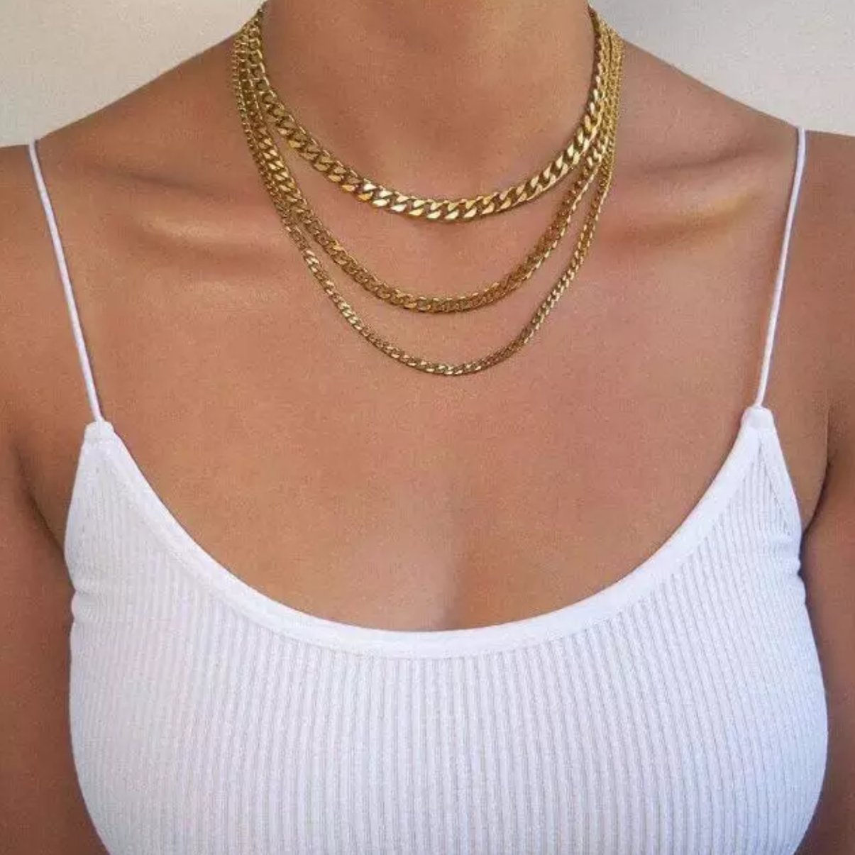 chain necklace women chain necklace gold cuban chain layering set