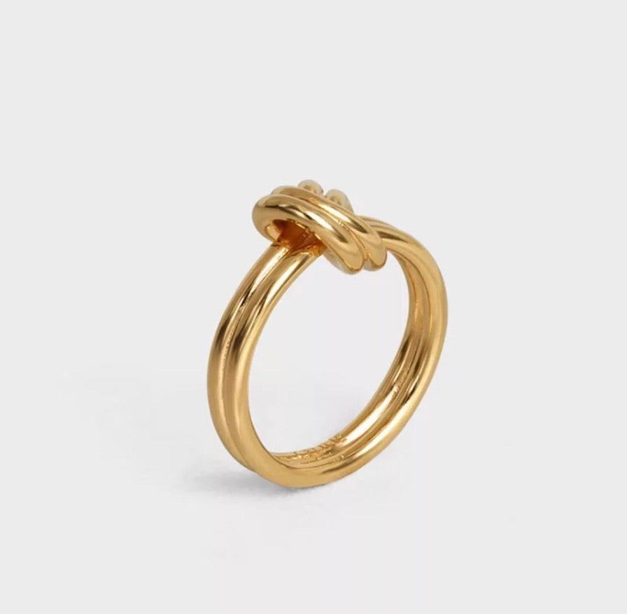 gold filled rings Lovers knot ring 