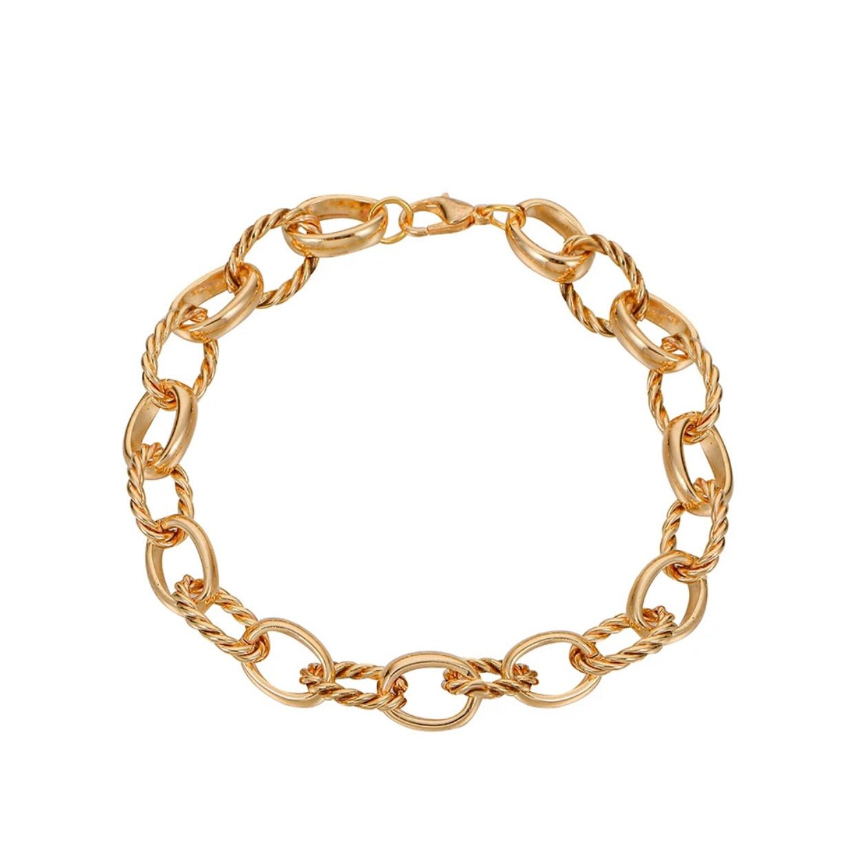 Chunky Textured Oval Chain Bracelet