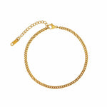 Thin Golden Bracelet 3mm chain bracelet dainty gold bracelet 
