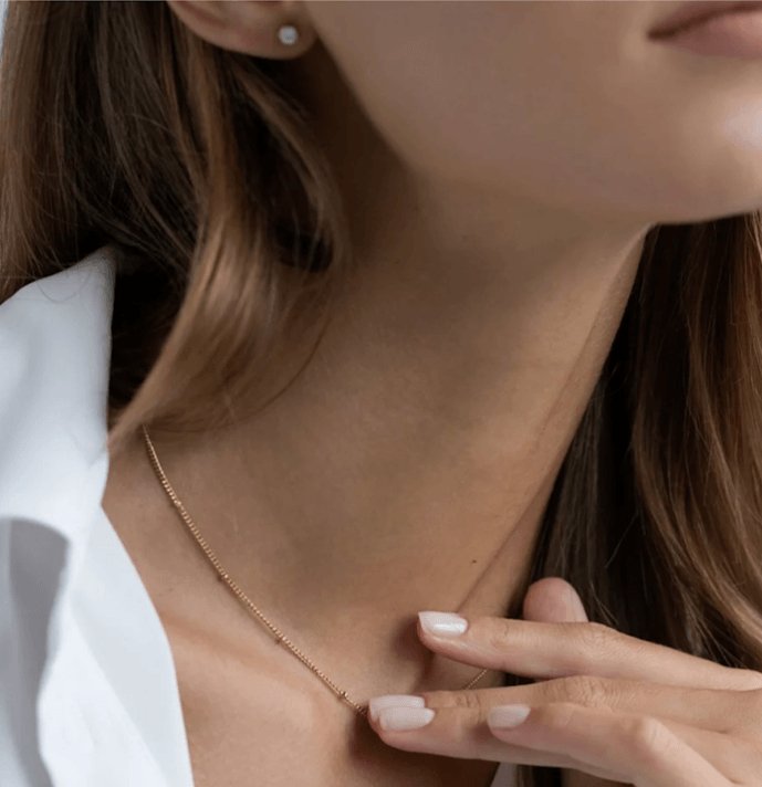 Women's Gold/Silver Satellite Necklace: Delicate Choker with Elegant Design