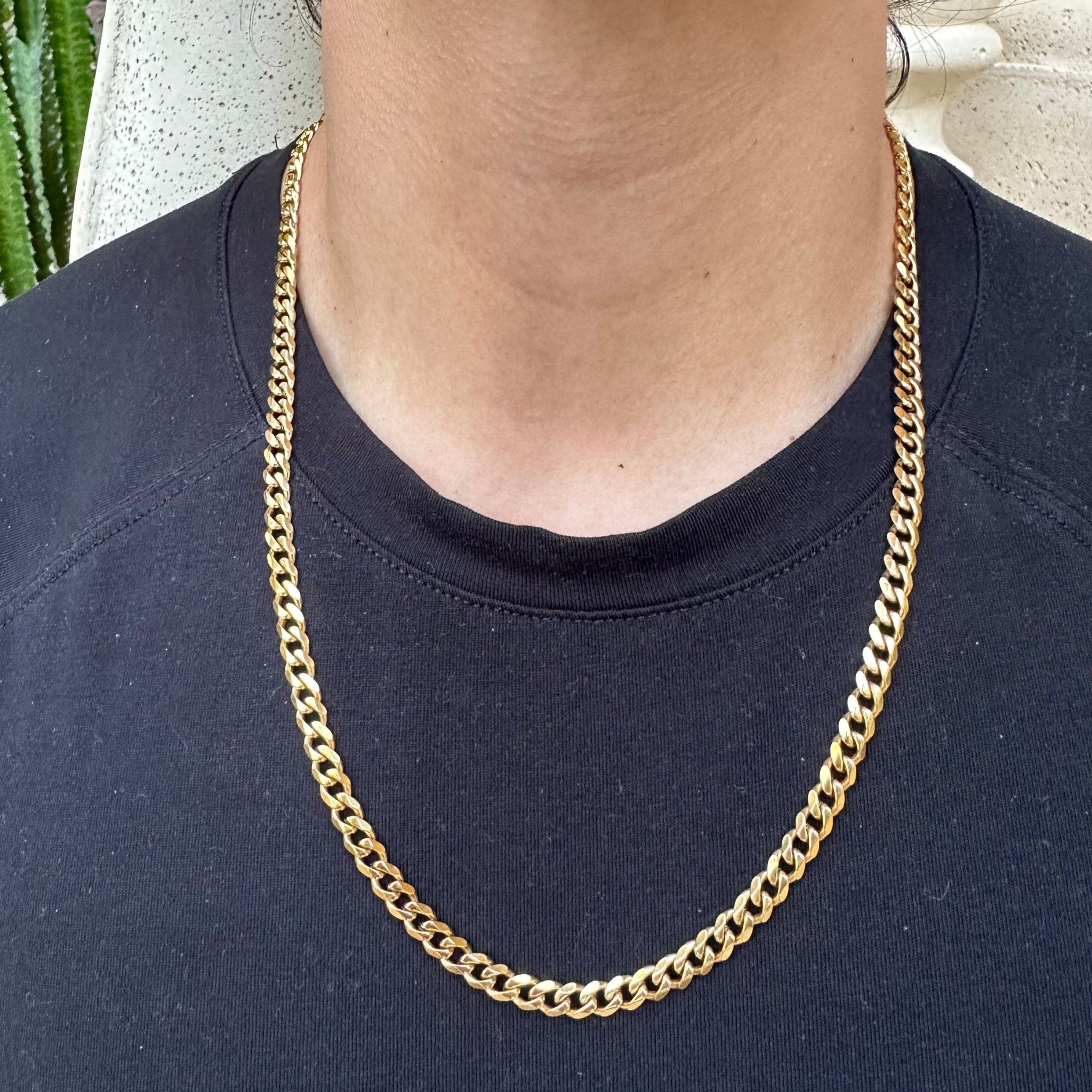 Men's Curb Chain Stamped Necklace