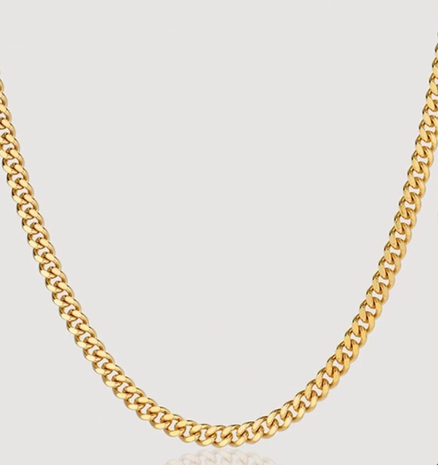 women cuban link chain gold womens necklace 1 oak jewelry