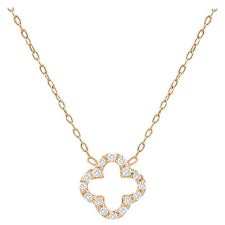 gold clover necklace four leaf clover charm
