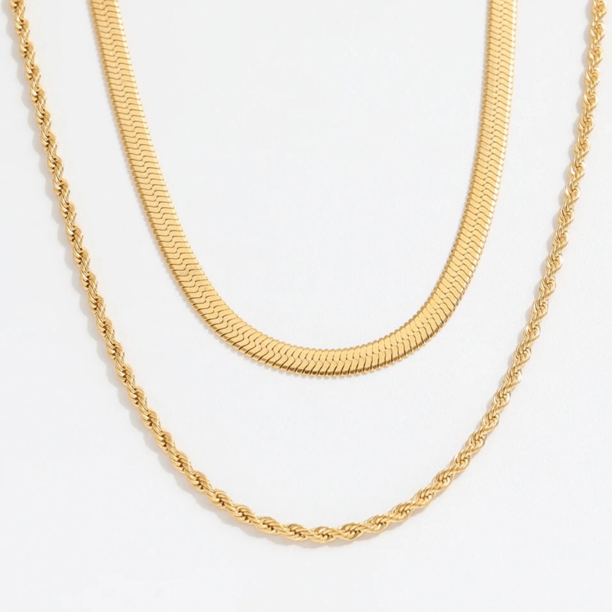 Dainty Gold Chain Necklace Sets