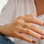Womens Gold Workwear rings