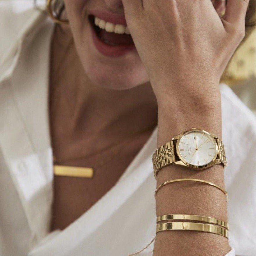 Personalized Engraved Women's 18K Gold Cuff Bracelet - 1 Øak