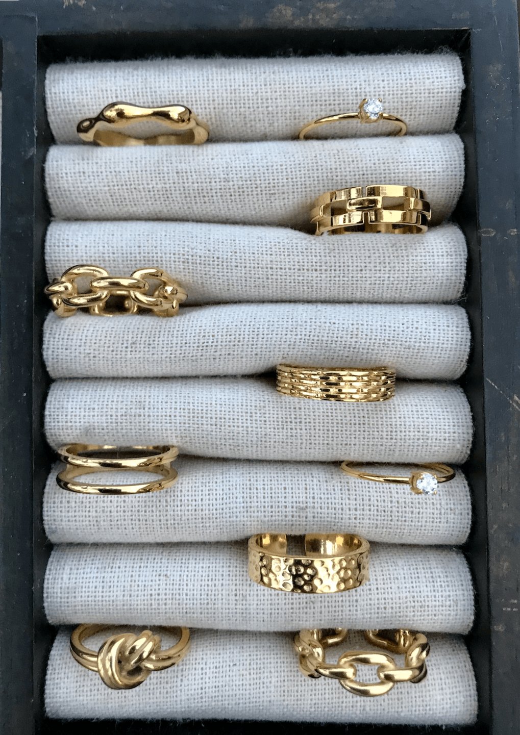 Beautiful Set Of Gold Stacking rings for everyday wear
