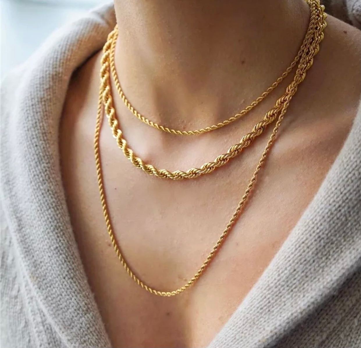 Womens hot sale rope chain