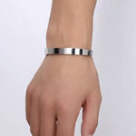 Personalized Engraved Men's 18K Gold Cuff Bracelet Bangle - 1 Øak