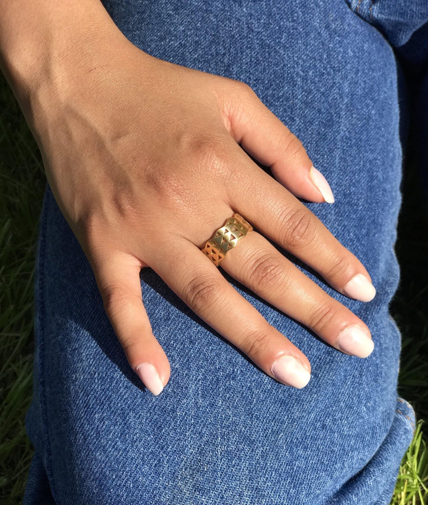 Chunky gold rings - 1 oak jewelry