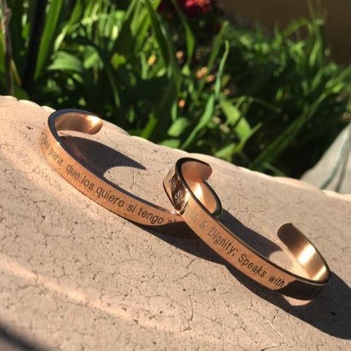 Personalized Engraved Men's 18K Gold Cuff Bracelet Bangle