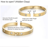 How to open a gold latch bracelet hinged bracelet