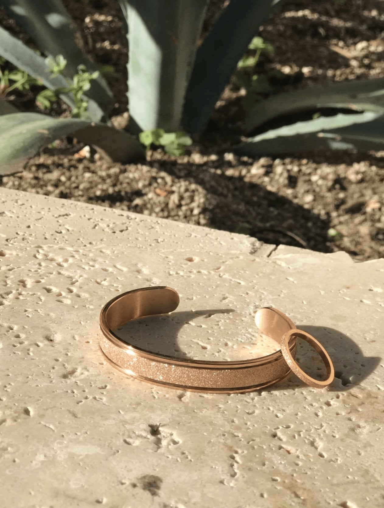 18k Rose Gold Stardust Cuff Bracelet - 1 Øak