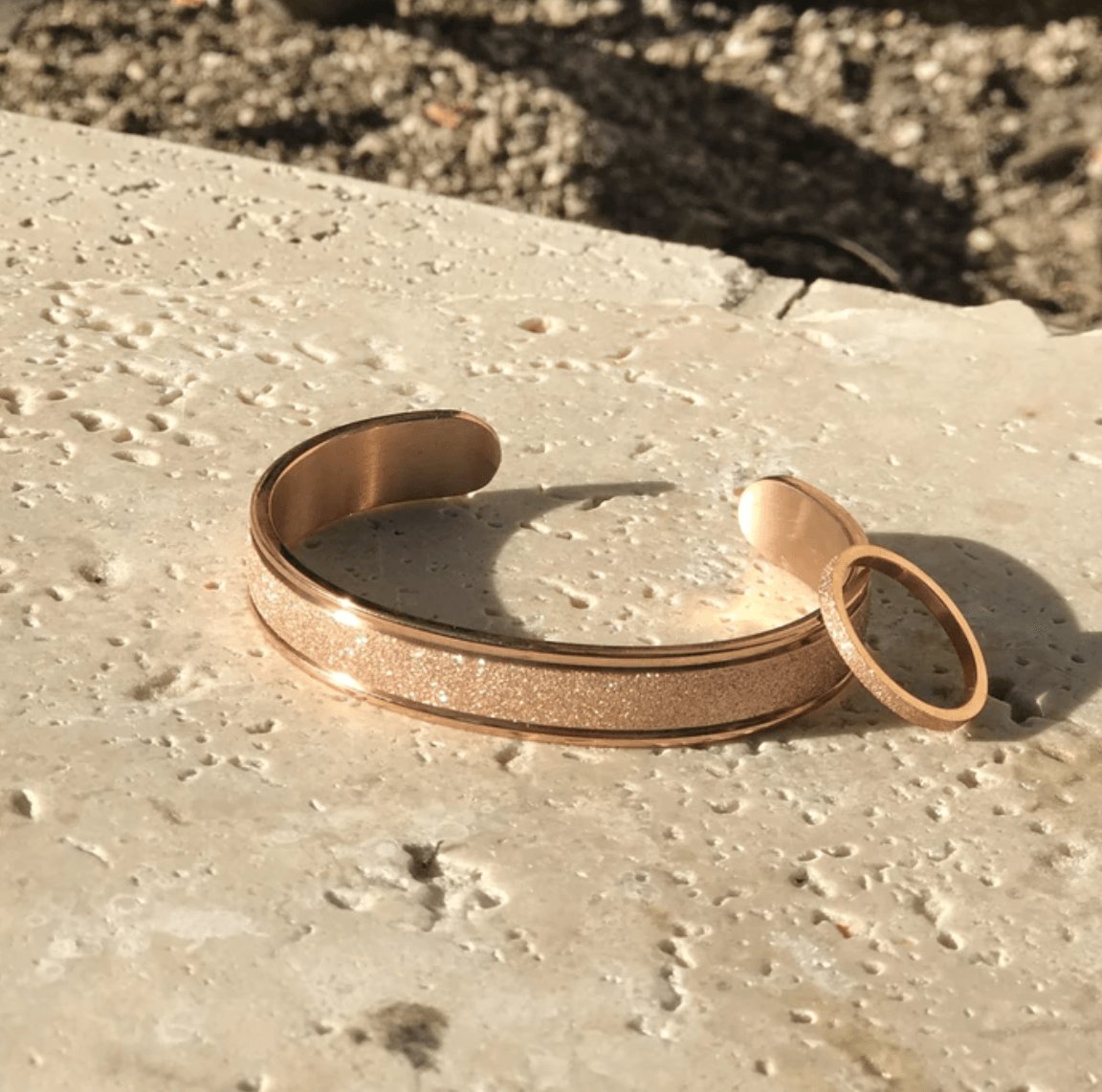 18k Rose Gold Stardust Cuff Bracelet - 1 Øak