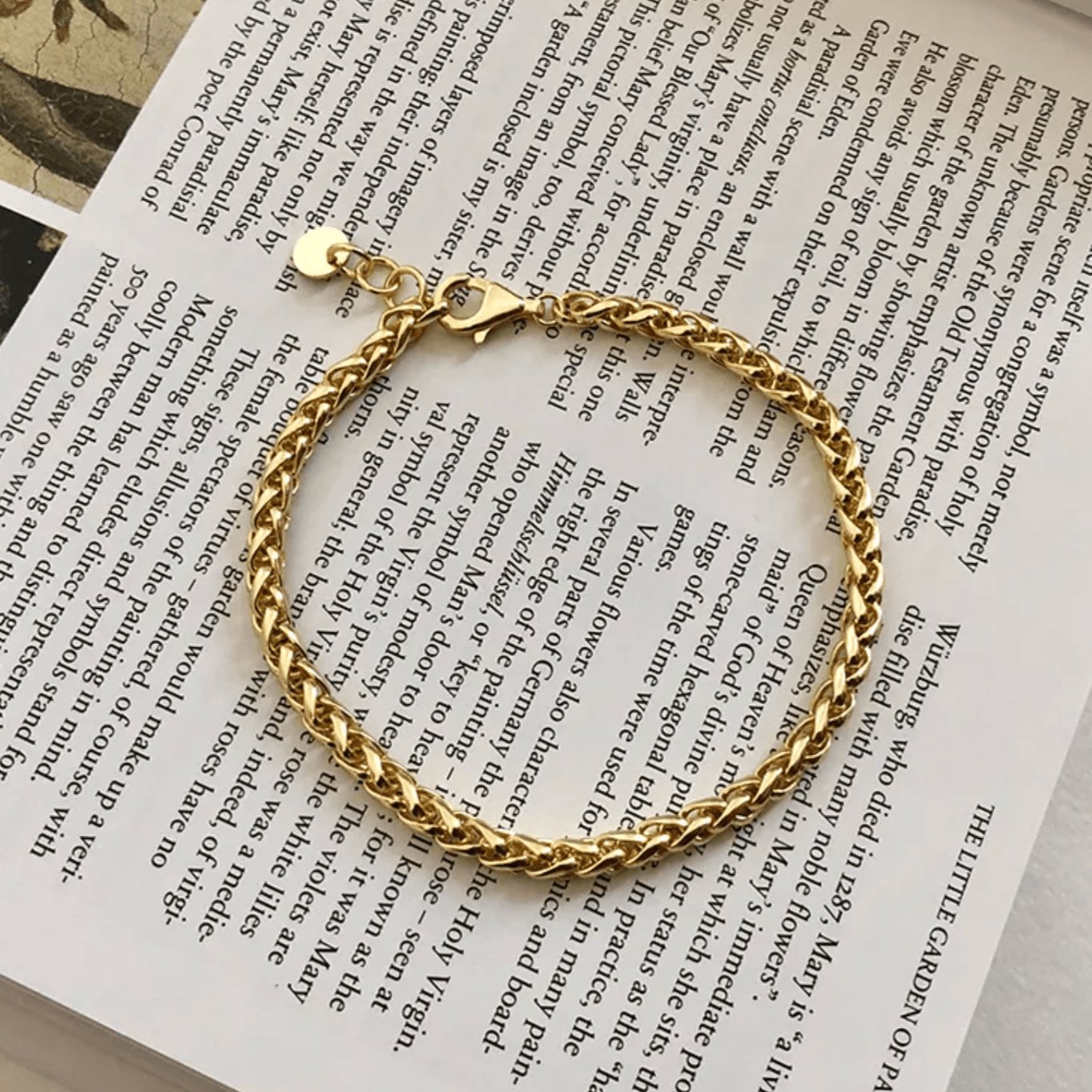 Cute spiga gold chain bracelet