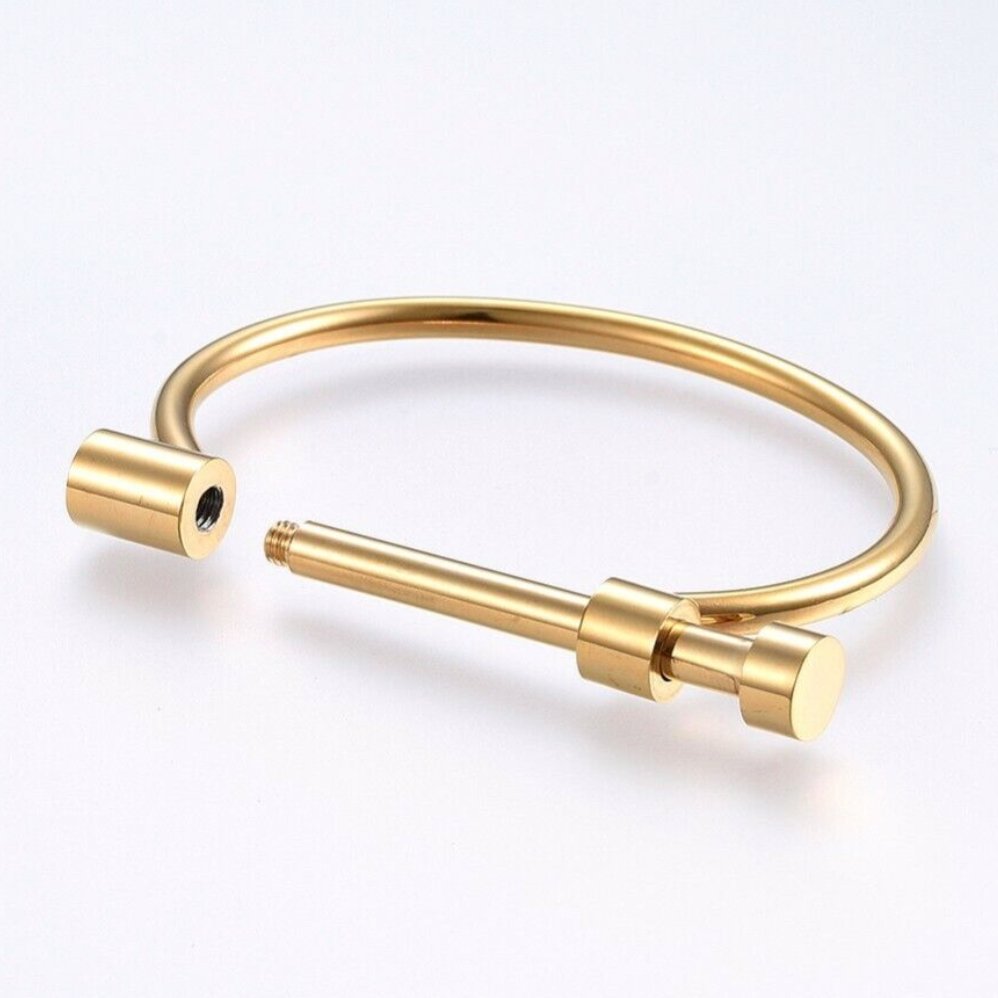 Gold Screw On Bracelet