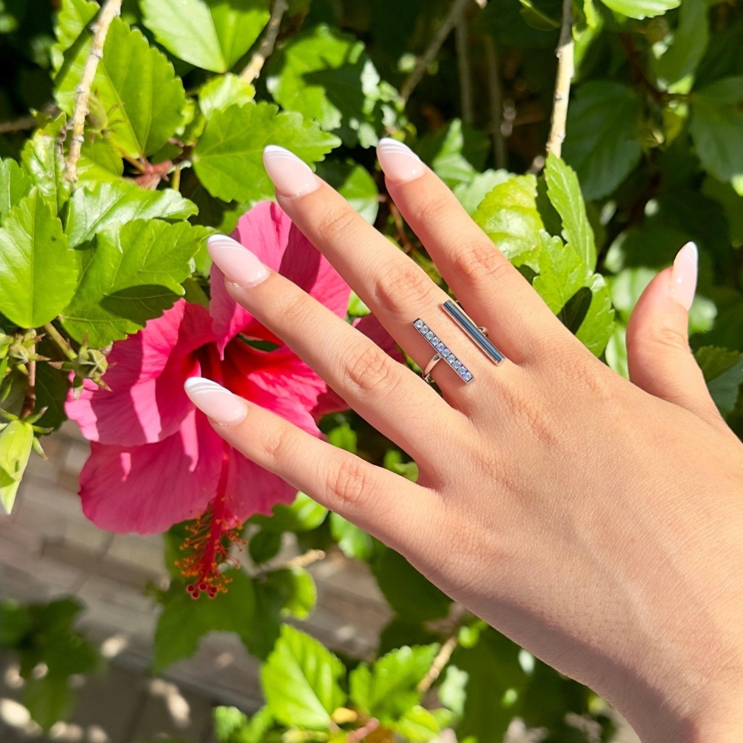 Silver Double T Rings 1 Oak Jewelry